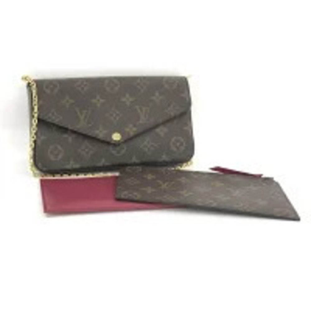LOUIS VUITTON Pochette Felicie Bi fold Long Wallet Chain Monogram